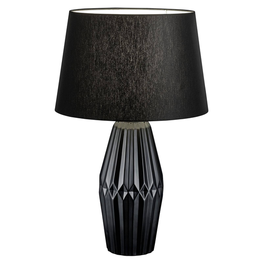 B-Leuchten Kera pöytävalo, tekstiilivarjostin 58cm