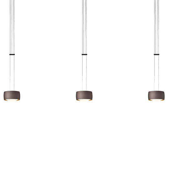 OLIGO Grace LED-riippuvalaisin 3-lamppuinen ruskea