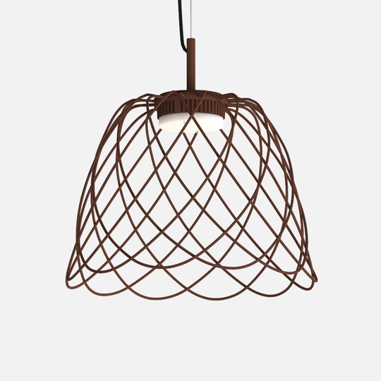 Nefer-LED-riippuvalaisin, IP44, Ø 29 cm, corten