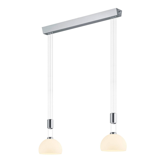 BANKAMP Meisterwerke -riippulamppu 2-lamp. nikkeli