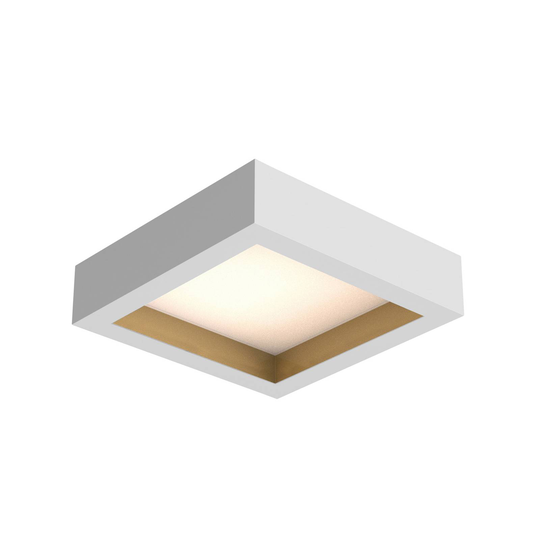 Valencia-LED-kattovalaisin valkoinen/kulta 30x30cm