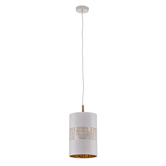 Riippuvalaisin Bogart, 1-lamp., valkoinen/kulta