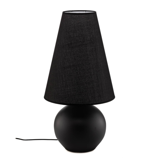 Pöytälamppu Sfera, korkeus 70 cm, musta