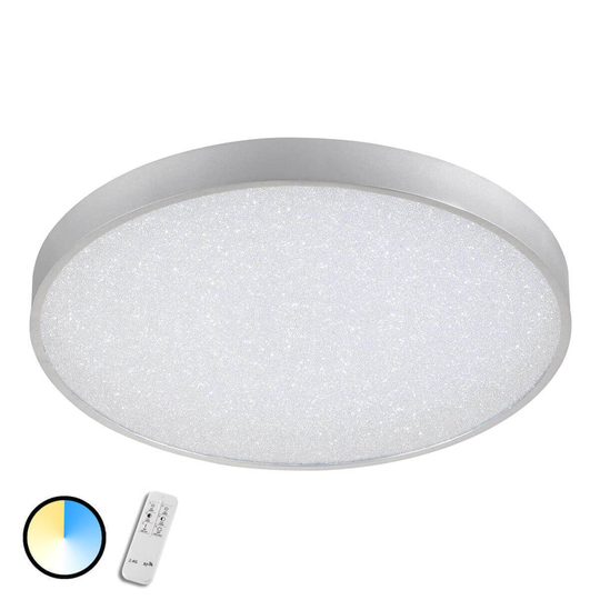 LED-kattovalaisin Glam, pyöreä, kaukosäädin