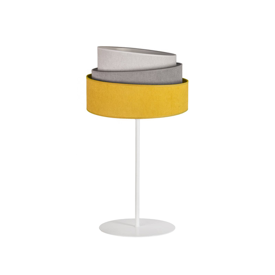 Pöytälamppu Pastell Trio keltainen/harmaa, K 50 cm