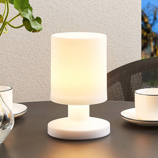Lindby Grisella LED -pöytävalaisin akulla, IP44