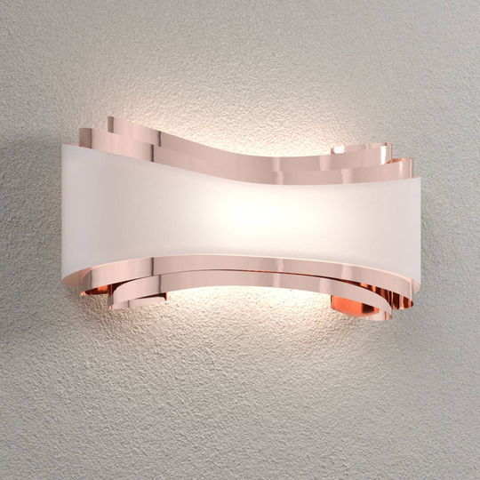 LED-seinävalaisin Ionica, kupari ja lasipaneeli