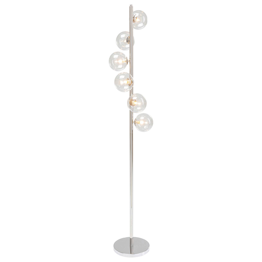KARE Scala Balls -lattiavalo 6-lamppuinen, hopea