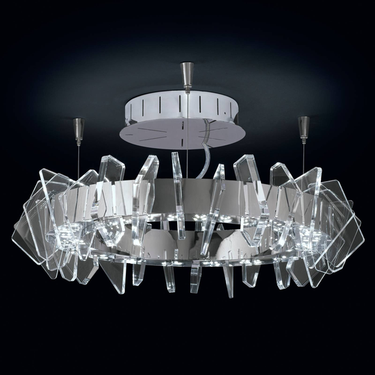 Rengasmainen LED-kattovalaisin Eos lasilla