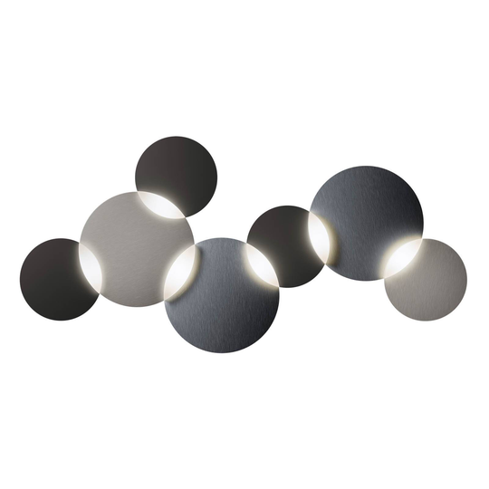 GROSSMANN Circ-LED-kattolamppu grafiitti/hopea, 6x