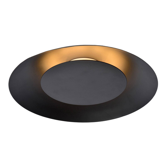 LED-kattovalaisin Foskal, musta, Ø 34,5 cm