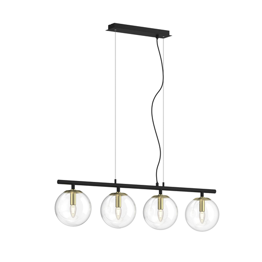 Lucande Sotiana -riippuvalo lasikuulilla, 4-lamp.