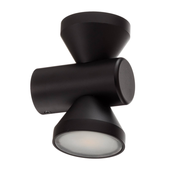 LED-seinävalaisin Key, 2-lamppuinen, musta