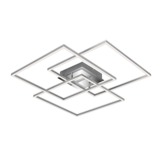 LED-kattovalaisin Frame CCT, kromi, 70 x 70 cm