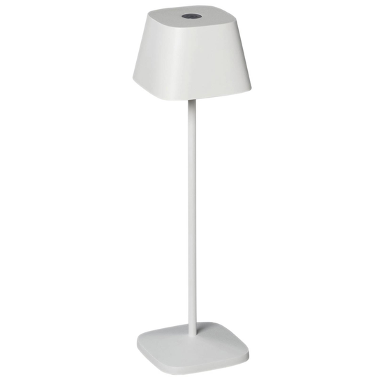LED-pöytävalaisin Capri ulkokäyttöön, valkoinen
