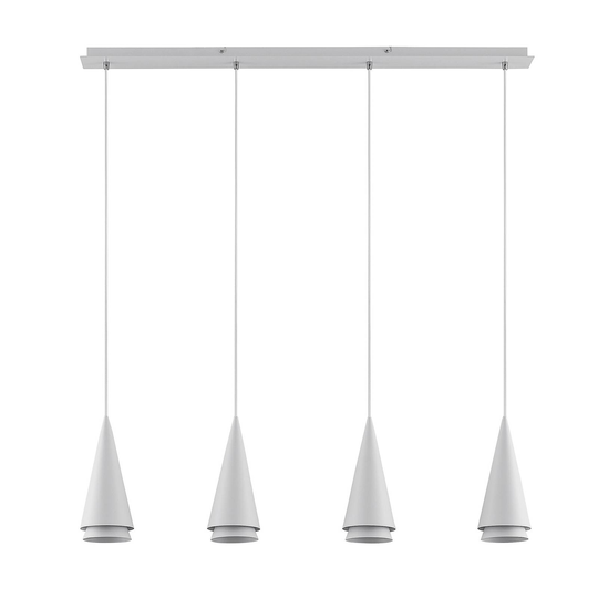 Lucande Naoh -riippuvalaisin 4-lamp. valkoinen