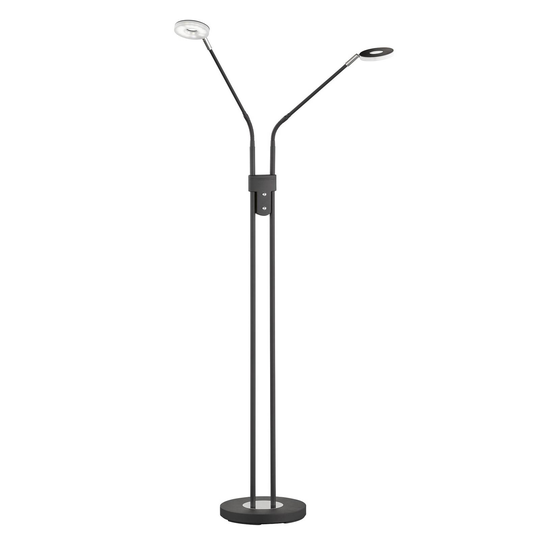 LED-lattiavalo Dent himmennys, CCT, 2 x 6 W, musta
