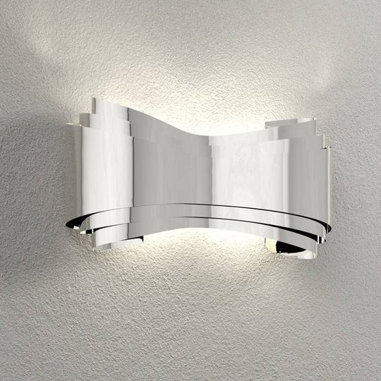 LED-seinävalaisin Ionica teräksestä, kromi