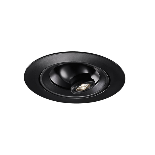 Egger Riga Zooom LED-spotti pyöreä musta 2700K