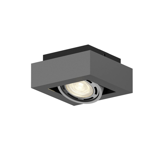 LED-kattospotti Ronka, GU10, 1-lampp., t.harmaa