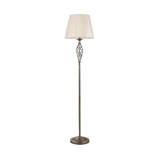 Maytoni Grace -lattiavalo, 1 lamppu messinki/beige