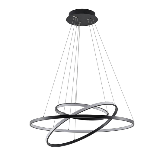 Lucande Filippa -LED-riippuvalaisin 3 renkaalla