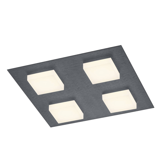 BANKAMP Luno -LED-kattovalo 4 lamppua, antrasiitti