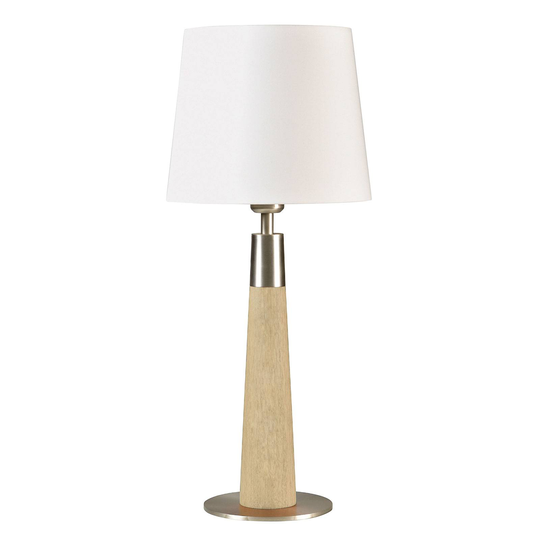 HerzBlut Conico -pöytälamppu valkoinen, tammi 58cm