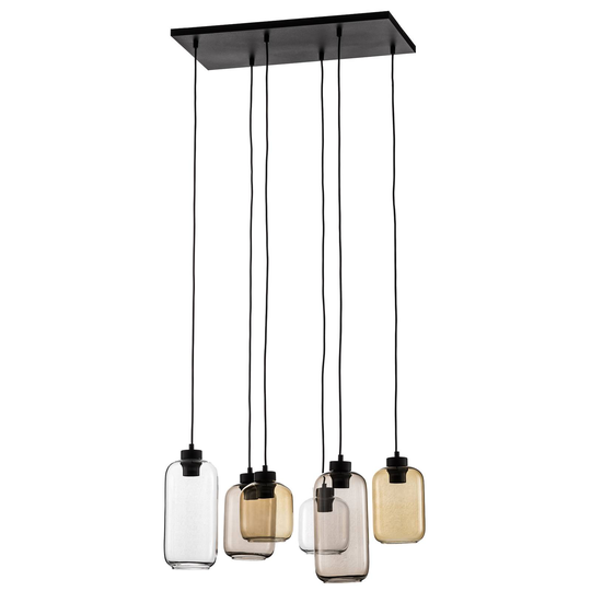 Riippuvalaisin Marco Brown, 6-lamp., kirkas/ruskea