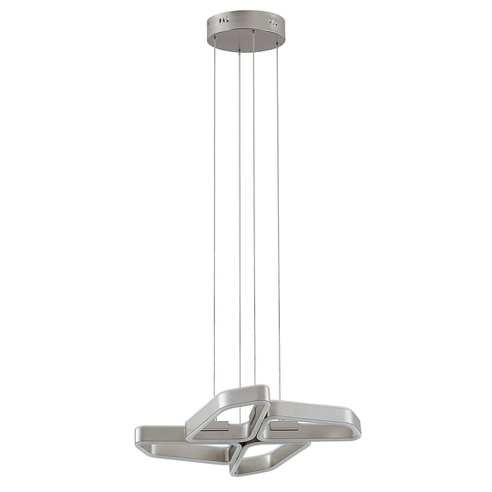Lucande Quinn -LED-riippuvalaisin nikkeli 4-lamp.