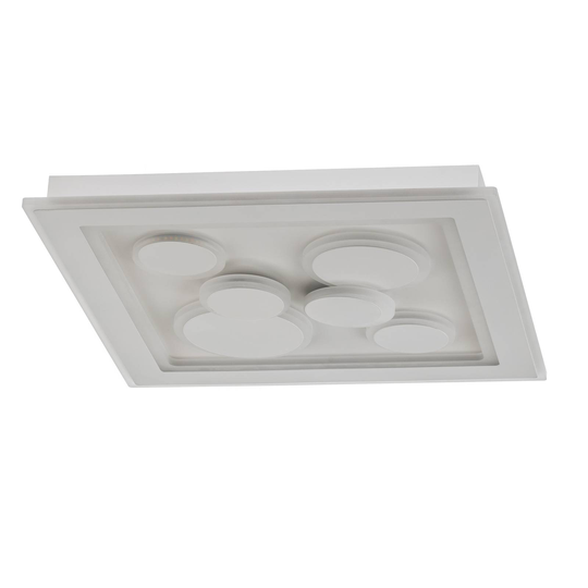 LED-kattovalaisin Ratio, himmennettävä, 6 ympyrää
