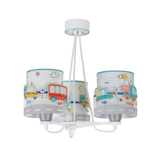 Lastenhuoneen riippuvalo Baby Travel, 3-lamppuinen