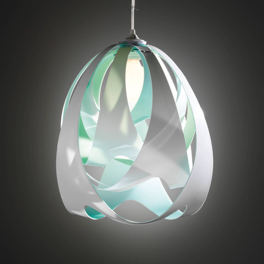 Slamp Goccia di Luce-riippuvalaisin sininen-vihreä