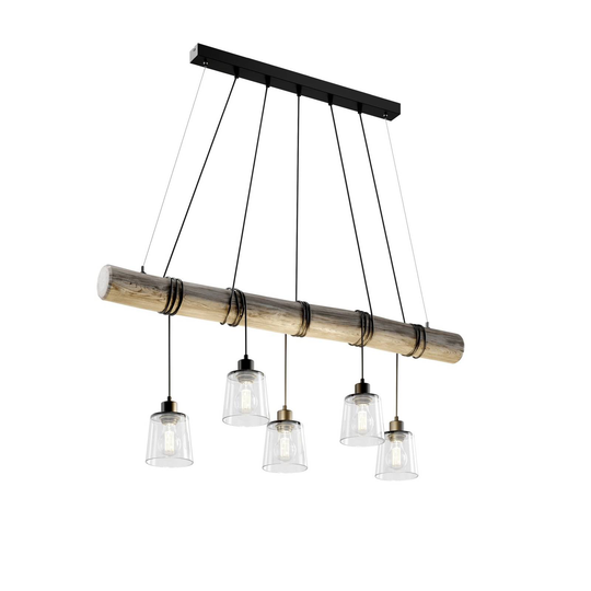 Riippuvalaisin Karrl, 5-lamp., savunharmaa/harmaa