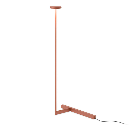 Vibia Flat -LED-lattiavalo, 100 cm, terrakotta