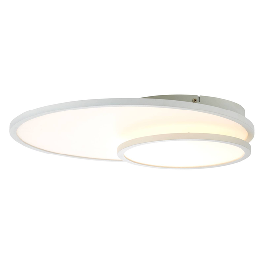 LED-kattovalaisin Bility, pyöreä, valkoinen kehys
