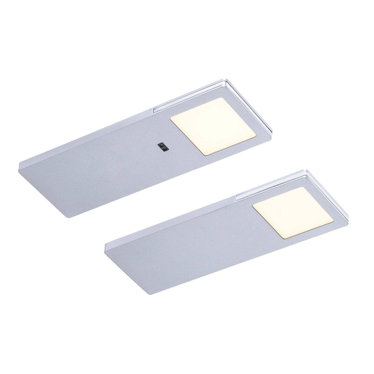 LED-kaapinalusvalaisin Amon, 2 kpl, kulmikas