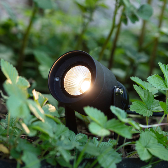 Garden 24 -LED-kohdevalo, musta, 6 W
