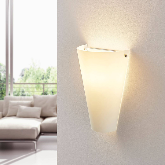 Opaalilasinen seinävalaisin Alia, E14-LED