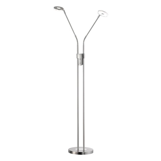 Dent-LED-lattiavalo, CCT, 2-lamp., nikkeli