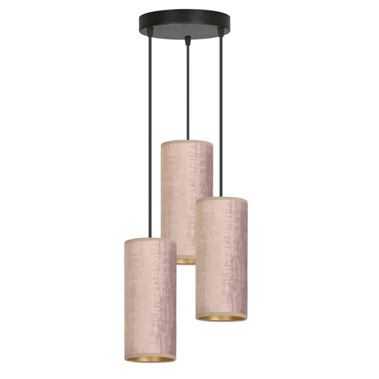 Riippuvalo Joni, tekstiili, 3x, pyöreä, rosé-kulta
