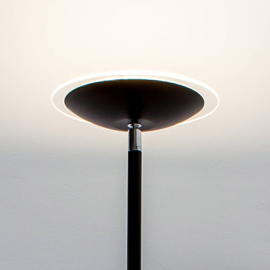 Musta LED-lattiavalaisin Malea